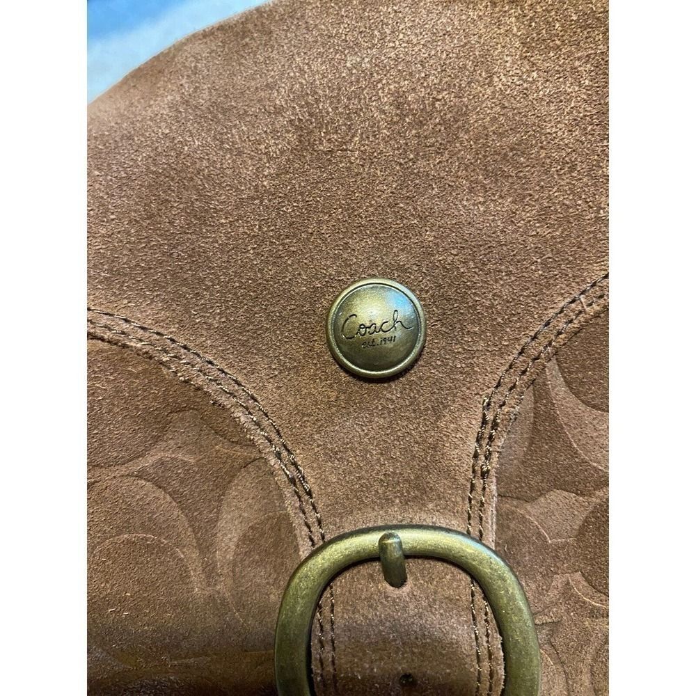 COACH Meyer Brown Signature Suede Boots Sz 8 READ - Picture 3 of 9